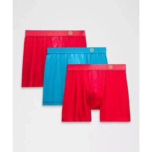 Lululemon Mens Boxers 3-Pack Lunar New Year Red Blue Medium